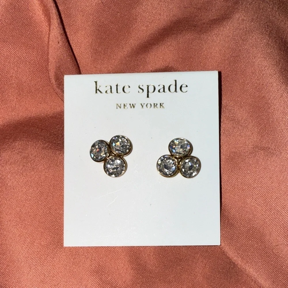 Kate Spade Gold and Silver Crystal Earrings